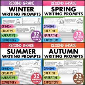 2nd grade writing prompts bundle